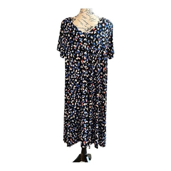 NWT Roamans Slinky Knit V Neck Fit and Flare Dress Size Large - Picture 4 of 9